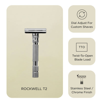 Rockwell T2 Dial Adjustable Safety Razor
