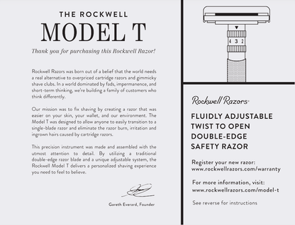 Rockwell T2 Dial Adjustable Safety Razor