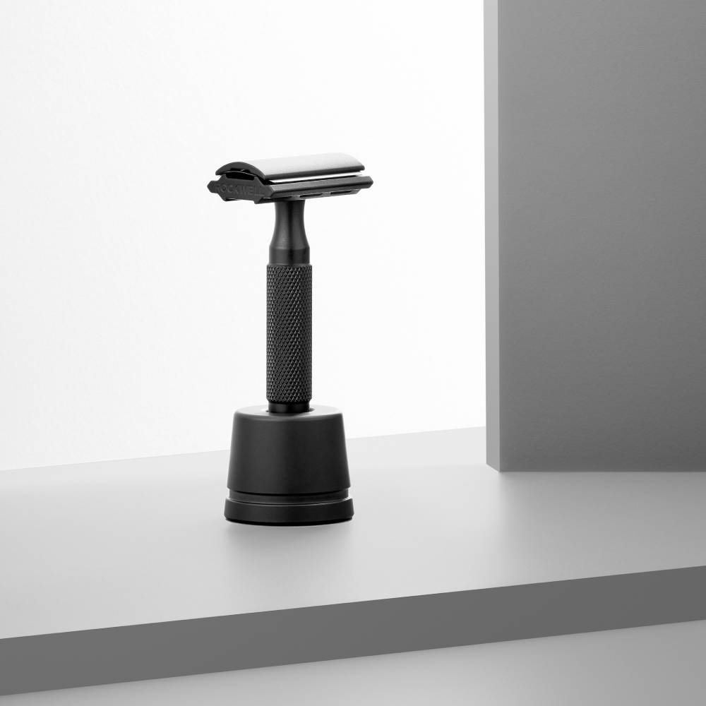 6S Stainless Steel Safety Razor | Razor & Stand Kit | Rockwell Razors